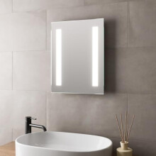 Artis 390 x 500mm Bathroom Mirror with LED Lights Wall Mounted Illuminated Light Vanity Mirrors for Bathrooms, Battery Operated, Switch
