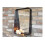 Get Goods Black Industrial Wall Mirror With Shelf Metal Frame 1