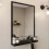Iona 500 x 700mm Rectangle Black Frame Mirror with Shelf 1