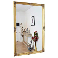 MirrorOutlet Large Vintage Gold Ornate Wall or Leaner Mirror With Bevelled Glass 168 X 107 cm, XY085-A