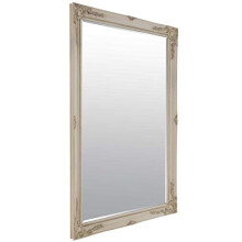 MirrorOutlet Large Ivory/Cream Ornate Shabby Chic Full Length Wall/Leaner Mirror -Rectangular for Lounge,Dining Room,Bedroom, Bathroom and more -