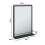 Iona 500 x 700mm Rectangle Black Frame Mirror with Shelf 3