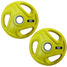 FXR Sports Rubber Tri Grip Olympic Weight Plates 2" -50MM HOLE (2 x 5kg)