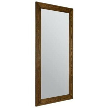 Large Natural Solid Wood Wall Mirror 5ft8 x 2ft8 172cm x 81cm, Brown
