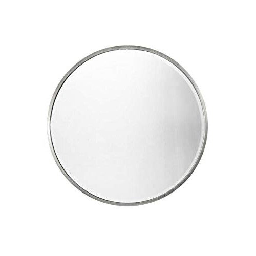 Large Silver Circular Bevelled Wall Mirror 100cm x 100cm 3ft x 3ft GL352