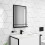 Iona 500 x 700mm Rectangle Black Frame Mirror with Shelf 4