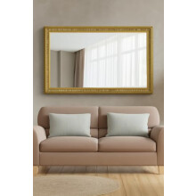 Large Gold Antique Style Wood Wall Mounted/Rectangle Mirror 5Ft7 X 3Ft7 171 x 111cm