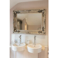 Milton Manor Large Silver Antique Style Big Wall Mirror 4Ft X 3Ft 120cm X 90cm