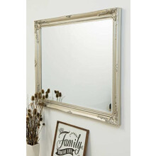 MirrorOutlet Milton Manor Large Classic Antique Styled Silver Wall Mirror 4Ft7 X 3Ftt7 140cm X 109cm, 140 x 109cm (LL011-M)