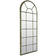 Milton Manor Green Arched Rustic Gothic Design Outdoor Mirror Frost Protected 5ft2 x 2ft2 159 x 66cm