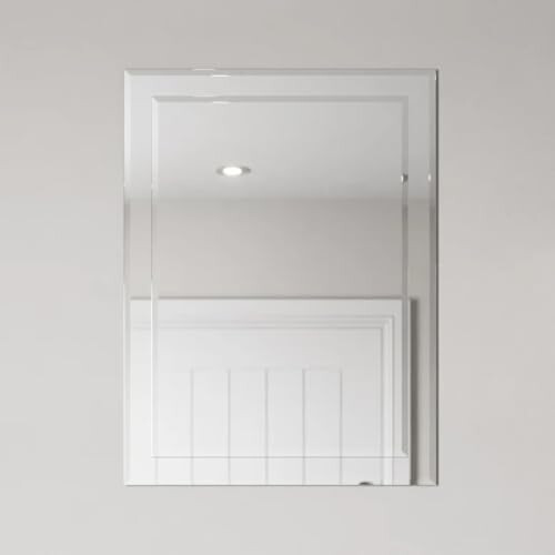 Artis 450 x 600mm Bathroom Mirror Frameless Vanity Mirrors Bevelled Edge Wall Mounted Mirrored, Rectangular 1