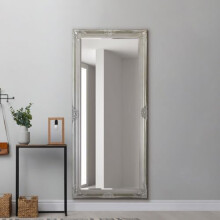 Milton Manor Large Silver Decorative Antique Style Chic Wall Mirror 5Ft3 X 2Ft5 (160cm X 74cm)
