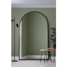 The Arcus - Black Framed Arched Leaner/Wall Mirror 75" X 47" (190CM X 120CM)