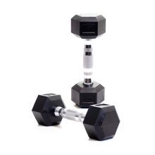 BODYPOWER 3Kg Rubber Hex Dumbbells (x2)