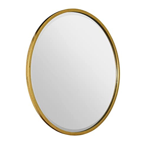 Large Gold Circular Bevelled Wall Mirror 80cm x 80cm 2