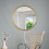 Large Gold Circular Bevelled Wall Mirror 80cm x 80cm 5