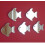 Fish with Eye Mirrors, Pack of 10, 4cm x 4cm 2