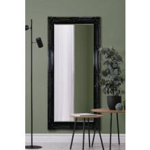 MirrorOutlet Full Length Black Ornate Wall Mirror 168 x 78cm – Large Decorative Leaner – Vintage Dressing Style for Bedroom, Hallway or Living
