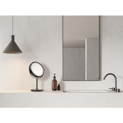 Corby Winchester Freestanding Illuminated Mirror in Black 1