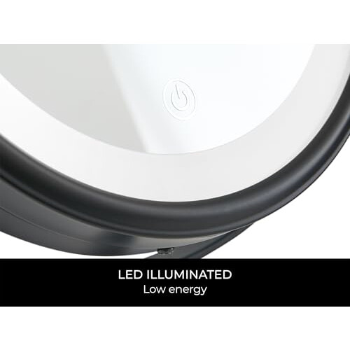 Corby Winchester Freestanding Illuminated Mirror in Black 2