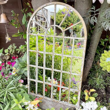 Darthome Metal Arched Wall Mirror Large Garden Antique Gothic Vintage Arched Window Door