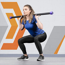 METIS Gym Aerobic Weight Bar - Body Bars For Home Fitness | 5x Weight Options: 2KG to 10KG | Foam Padded Exterior | Even Weight Distribution | Home