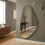 DEENZ Frameless Asymmetric Decorating Mirror - Irregular Shape Beveled Wall, Modern Tear Drop 50X70Cm Pebble, Silver (Design 842) 1