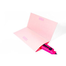 Glamza Hair Straightener Mat & Pouch - Made from Heat Resistant Safety Felt - Ideal for Home & Travel (Pink)