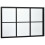 DEENZ Window Style Wall Mirror Durable Frame Indoor/Outdoor Living Collection Rectangular Wall Mirror 50X76Cm (Black) 4