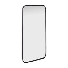 DEENZ Full Length Camden Black Curved Metal Wall Mirror Aluminium Frame Home Décor Bedroom Living Room (40x120cm)