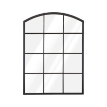 Select Mirrors Rockford Arched Window Wall Mirror - 56cm x 76cm (Black)