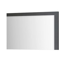 Milano Bexley 700 x 500mm Wall Hung Bathroom Mirror Black Grey Frame
