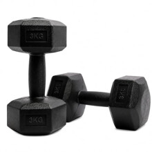 NORTHERN Plastic Hex Dumbbell Set Dumbbells Pair Anti Slip & Anti Roll Hexagonal Weight Lifting Exercise Strength Training Home Gym 2kg, 5kg, 6kg,