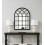 DEENZ Arched Top Window Wall Hanging Mirror Black Finish Plastic Frame Grid Pattern Indoor/Outdoor Use Style Elegant Vanity Gothic Display Home Office 1