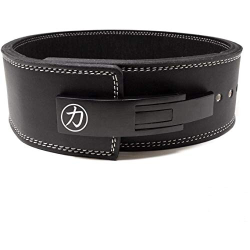Strength Shop 10mm Lever Belt Embossed Logo Black - IPF Approved (Medium)