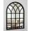 DEENZ Arched Top Window Wall Hanging Mirror Black Finish Plastic Frame Grid Pattern Indoor/Outdoor Use Style Elegant Vanity Gothic Display Home Office 4