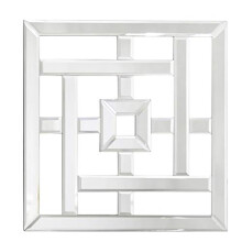 MAISONICA Geometric Mirror Glass Wall Art Decoration Mirrored Geo Decor 40 cm Square