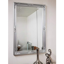 Large Wooden Frame Ornate Wall Mirror 60cm x 90cm Available in Silver Home, Living room, Home Decor