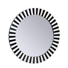 Harrow Decor Bone Inlay Work Sunburst Mirror 24'' Dia, Ref WM 031BI