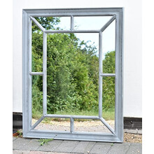 DEENZ Antique Grey window Mirror Stylish Decor Wall hallway rustic 60x76CM