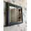 DEENZ BLACK WALL MIRROR square frame dorset country style wall mirror 55x55cm 1