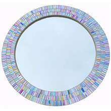 Harrow Decor Mosaic mirror in rainbow colours WM-022B, Dia 24''