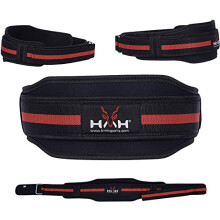 HMH Sports Weight Lifting Belt Pro Quality Padded Double Belt with Neoprene Lumbar Back Support Gym Belt Fitness,Training & Bodybuilding Workout