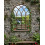 DEENZ Black Brushed Gold Window Style Wall Mirror Durable Frame,Indoor/Outdoor W50Xh71Cm 3