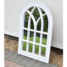 DEENZ White Rustic Window Soho Style Mirror Hallway Vanity Wall Elegant Vintage Style 76x51cm