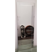 DEENZ 40X110Cm Large Wall Mirror Full Length Triple Edge Strips Border Frameless Elegant Style Home Decor Mirror Beautiful Decoration Art Piece Gift