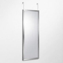 Floralcraft Catalina Silver Over Door Mirror – Full Length Hanging Mirror for Bedroom, Bathroom & Wardrobe (33 x 110cm)