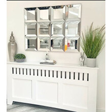 DEENZ Set Of 3 Contemporary Square Mirrors, Home Decorative, Living Room, Bedroom Room, Eye-Catching Design, Best For Gift