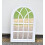 DEENZ White Rustic Window Soho Style Mirror Hallway Vanity Wall Elegant Vintage Style 76x51cm 3