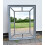 DEENZ Antique Grey window Mirror Stylish Decor Wall hallway rustic 60x76CM 2